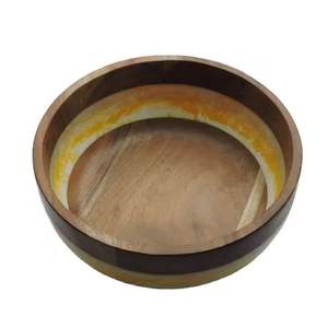 Wooden Household Dinnerware <b>Bowl</b> Flatware Food Serving <b>Bowl</b> for Fast Food <b>Dessert</b> Salad Kitchen Cookware <b>Sets</b> Packaged - Product Image 1