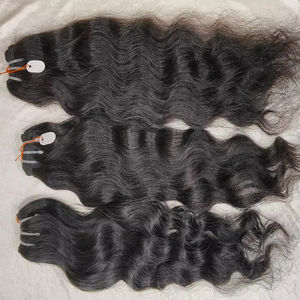 Livraison directe cuticule alignée paquet de cheveux bruts de cheveux indiens naturels droits ondulés bouclés vente en gros d'extension de cheveux humains Remy - Product Image 1