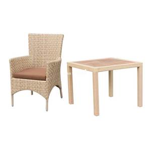 <strong>4</strong> <strong>Seater</strong> Patio Outdoor Dining <strong>Bistro</strong> <strong>Set</strong> Aluminum Frame Patio Furniture <strong>Set</strong> With Teak Decor Table - Product Image 2