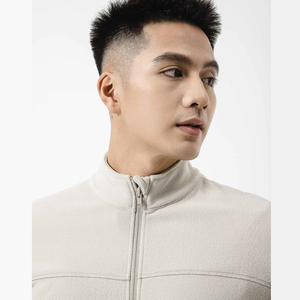 Venta al por mayor de los hombres Sherpa Fleece Blouson Street Style cremallera cierre chaqueta con cuello alto servicio OEM para la temporada de invierno - Product Image 4