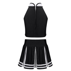 2026 Cheerleading Outfits-Cheerleader Uniforms Team Wear Black And Blue Cheerleading Uniform For Dance - Product Image 2
