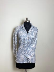 Chemise en coton imprimé fleuri noir pour femme Chemise décontractée à manches longues pour femme - Product Image 5