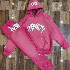 Conjunto Deportivo para Hombre, Nuevo Modelo 2025, de Alta Calidad, Algodón Terry, Estampado Puff, Casual, Transpirable, Corte Regular, Servicio OEM, Personalizado - Product Image 5