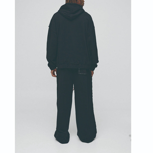 Conjunto Deportivo Masculino de Alta Calidad, Pantalones Anchos con Cintura Elástica y Pedrería Vintage, Chaqueta de Manga Larga con Cordón Ajustable - Product Image 3