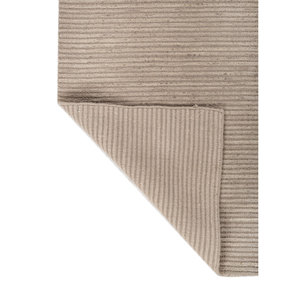 Contour Classic Gray/Silver Gray Hand <b>Loom</b> Wool Silk Solid Color Flat <b>Weave</b> Rectangle Rug 3x5 ft Soft Texture for Home Use Model - Product Image 5