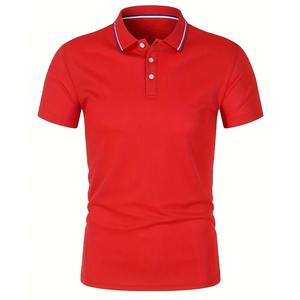 Camisa de Golf de Manga Corta para Hombre, de Algodón Jersey, Unisex, de Primera Calidad, Formal, para Oficina, Negocios, Talla Grande, Tejido Comprimido, Estampada - Product Image 6