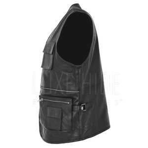 Respirant hiver chaud hommes gilet en cuir tenue décontracté prix raisonnable hommes gilet en cuir - Product Image 4
