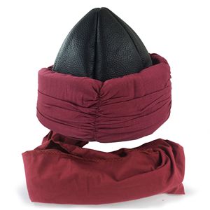 หมวกบอร์กแบบดั้งเดิมของชนเผ่าดิริลิส เออร์ตูกรุล กาซี สำหรับชาวมุสลิม  ทำด้วยมือ สไตล์ออตโตมัน  ผ้าโพกศีรษะแบบตุรกี สีแดง-ดำ - Product Image 4