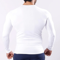 Custom Slim Fit manga larga de alta calidad de compresión Super Stretch Running hombres de compresión gimnasio camisetas