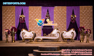 Sofá de diseño francés para decoración de escenario, sillas asiáticas para boda, recepción de escenario, trono occidental, boda, Nikah, con sillas - Product Image 6