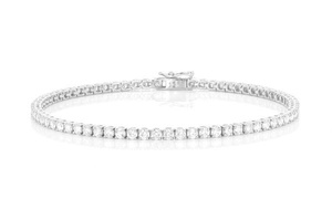 Juego de puntas de corte redondo para tenis, pulsera hecha en oro blanco de 14k CVD HPHT Lab, Joyería de diamantes cultivados, joyería al por mayor, gran oferta - Product Image 3