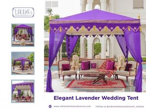 การตกแต่งผ้าใบกลางแจ้งแบบคลาสสิกการออกแบบเต็นท์งานแต่งงานลายลาเวนเดอร์ที่หรูหราโรแมนติก - Product Image 2