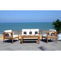 Ensemble de canapés d'extérieur modernes Mobilier de salon pour hôtel maison Jardin Ensemble de canapés Matériau en bois de teck massif Couleur et taille personnalisées