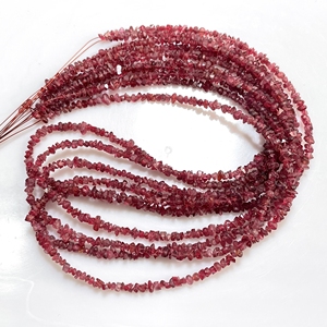 Puces de spinelle rouge de qualité supérieure Prix usine Perles non coupées en perles de pierre de forme inégale avec spinelle de forage central - Product Image 5