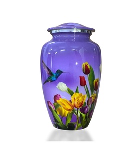 Urne de crémation colibri violet adulte | Cendres humaines Urne commémorative adulte Urnes funéraires funéraires | 200 pouces cubes - Product Image 1
