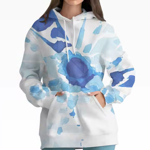 Women's Winter Streetwear <b>Hoodies</b> Printed with Modern Designs for <b>Running</b> Hooded Collar & Front Logo - Product Image 2