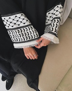 2024 de talla grande transpirable arrugas suave crepé bordado musulmán Kefiyyeh Abaya Ramadán borla Dubai mujeres modesta ropa islámica - Product Image 5