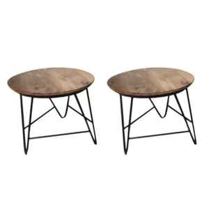 Table centrale rectangulaire de style moderne avec pieds en bois et en métal pour salon, bureau, école, hôtel et extérieur - Product Image 3