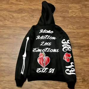 Ensemble survêtement vintage à fermeture éclair avec patch brodé et applique délavé à l'acide pour hommes fabricant - Product Image 3