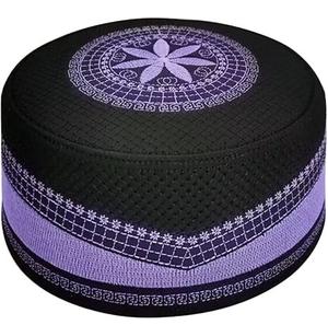 หมวกถักนิตติ้งสำหรับผู้ชาย, หมวกอิสลามสินค้ามาใหม่สีพื้นหมวกมา - Product Image 1