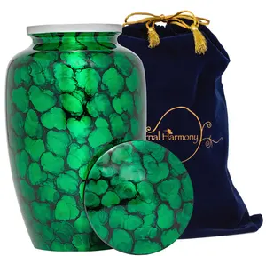 Urne funéraire pour adulte, style américain, vert nuage, artisanat exceptionnel - Product Image 2