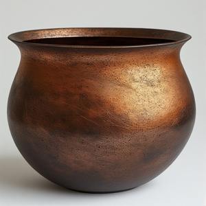 Jarrón de hierro alto hecho a mano con acabado dorado antiguo y forma delgada, ideal para apartamentos elegantes y hospitalidad Premium - Product Image 1