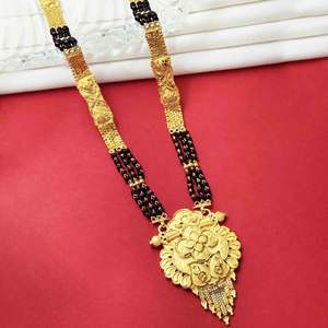 Venta al por mayor Forming 24K Gold Filled Long Pendant Mangalsutra, Daily Wear Gold Finish Mangalsutra, Indian Wedding Long Mangalsutra. - Product Image 2