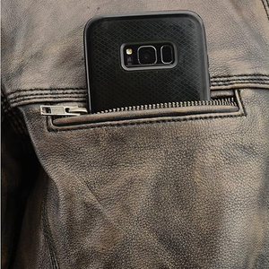 Veste en cuir classique pour homme en gros, matériau de bonne qualité, vestes en cuir 100% véritable, veste en cuir pour homme de haute qualité - Product Image 4