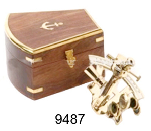 Sextant nautique brillant en laiton massif, Vintage, Style ancien - Product Image 6