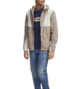 Veste coupe-vent légère de sport à fermeture éclair en polyester vintage 100% avec logo personnalisé OEM pour hommes - Product Image 3