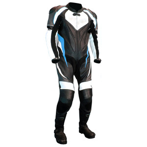 Traje de una pieza de cuero genuino para motocicleta de carreras de alta velocidad hecho a medida al por mayor - Product Image 4