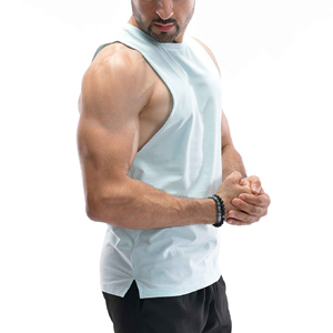 100% Cotton Casual Knitted Men's Tank Top Eco-Friendly Quick Dry Breathable Lightweight Fitness Wear Custom <b>Logo</b> Customized - Product Image 6