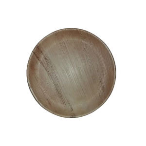 Assiettes de feuilles de palmier plates jetables compostables écologiques du fabricant indien biodégradables à bas prix pour les fêtes de service des aliments - Product Image 2