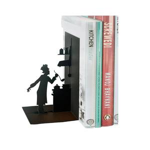 Top & Best Serre-livres en métal pour étagères Serre-livres en tôle de fer et en métal d'acacia faits à la main avec porte-livres pour livres lourds fantaisie - Product Image 6