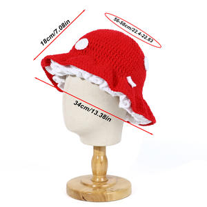 Version coréenne du chapeau en laine Hommes et femmes Ins Show Face <span class=keywords><strong>Petit</strong></span> chapeau tricoté tendance Automne et hiver <span class=keywords><strong>Petit</strong></span> chapeau <span class=keywords><strong>champignon</strong></span> - Product Image 5