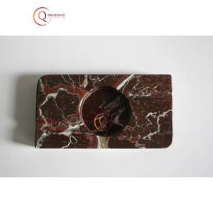 Cendrier élégant en marbre naturel brillant Cendrier décoratif moderne Stockage de cendres de table Cendrier résistant à la rouille Bar Hôtel Accessoires - Product Image 4