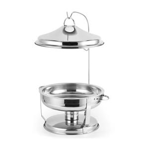 Chauffe-plat en métal pour Buffet, chauffe-plat décoratif en métal argenté pour mariage et fête avec Design martelé - Product Image 6