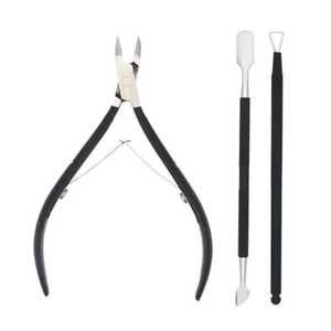 ชุดกรรไกรตัดเล็บ3ชิ้นใบมีดโค้งสำหรับเด็กทำจากสเตนเลสสีรุ้ง - Product Image 3