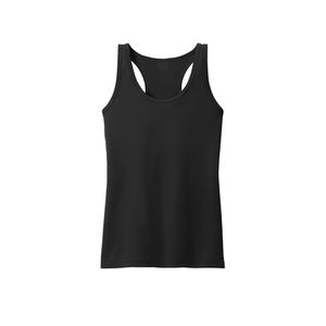 <b>Black</b> Ladies Workout <b>Tank</b> <b>Top</b> Breathable Stretch Fabric Yoga & Fitness <b>Top</b> Custom Logo Printing Available - Product Image 3