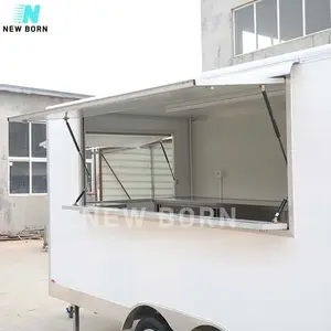 NEWBORN Hot Selling Street Fast Food Trailer Trailer For Fast Food Street Food Cart Salon Trailer Multi-function Movable