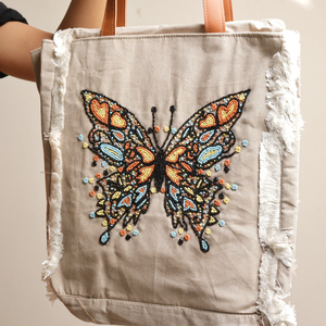 Bolsos de mensajero con cuentas de diseñador de playa para mujer de la India, bolso de mano bohemio con cuentas, bolso de compras de noche Hobo de glowin fashion - Product Image 3