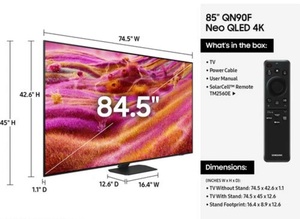 Téléviseur QLED 4K Ultra Neo 9 85 pouces 2026 flambant neuf QN85QN95DAFXZA - Product Image 6