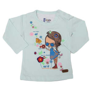 T-shirt à manches longues pour nouveau-né fille - Vert clair - Product Image 3