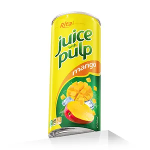 Lata de zumo con pulpa y sabor a Mango, fabricante en Vietnam, 250ml