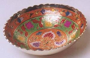 Tazón para Servir Helado con Diseño Impreso, Decoración de Mesa, Tazón para Servir Fruta de Metal Hecho a Mano por Diseñador, Proveedor de la India - Product Image 4