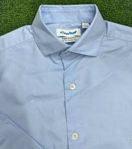 Chemises décontractées pour hommes en coton Dobby 100 % de haute qualité, personnalisables, directement de l'usine, col en V, manches longues, anti-plis, anti-bouloches - Product Image 4