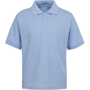 Polo pour homme bleu ciel clair, coton ultra doux, coupe décontractée, polo piqué bleu ciel uni, style décontracté et élégant - Product Image 1