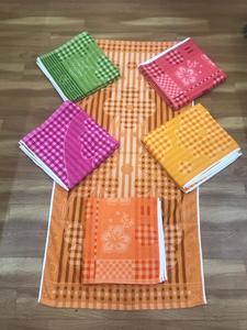 แฟชั่นขายร้อนเส้นด้ายย้อมผู้ใหญ่ครัวบ้านผ้าขนหนูผ้าฝ้าย100% Jacquard ผ้าขนหนูอาบน้ำ - Product Image 5