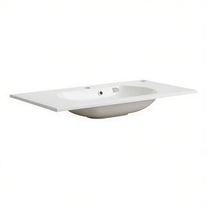 Lavabo da Bagno in Marmo Ricostituito Foro 90cm, Design Italiano Moderno - Product Image 3