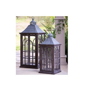 Linternas decorativas de alta calidad clásicas de vidrio de hierro, candelabros de Color personalizado, última tendencia, decoración del hogar - Product Image 1